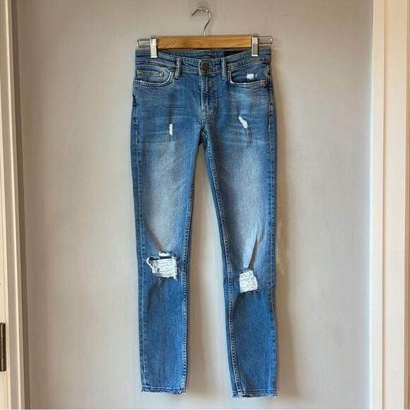 AllSaints Mast Skinny Jeans Distressed 24 - Picture 2 of 9